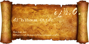 Öhlbaum Ottó névjegykártya